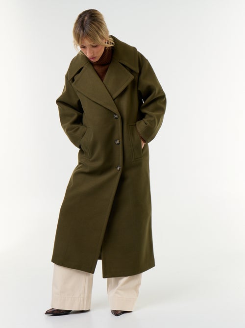 Manteau long esprit lainage - Kiabi Manteau long esprit lainage - Kiabi