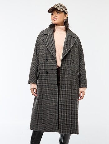 Manteau long façon lainage
