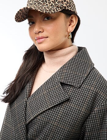 Manteau long façon lainage