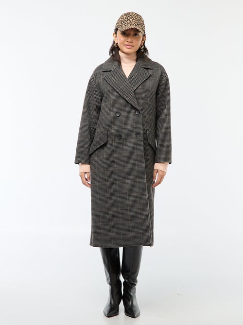 Manteau long façon lainage - Kiabi