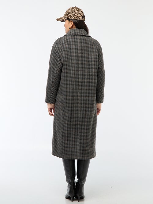 Manteau long façon lainage - Kiabi