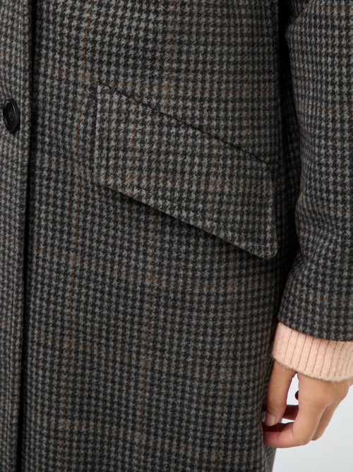 Manteau long façon lainage - Kiabi