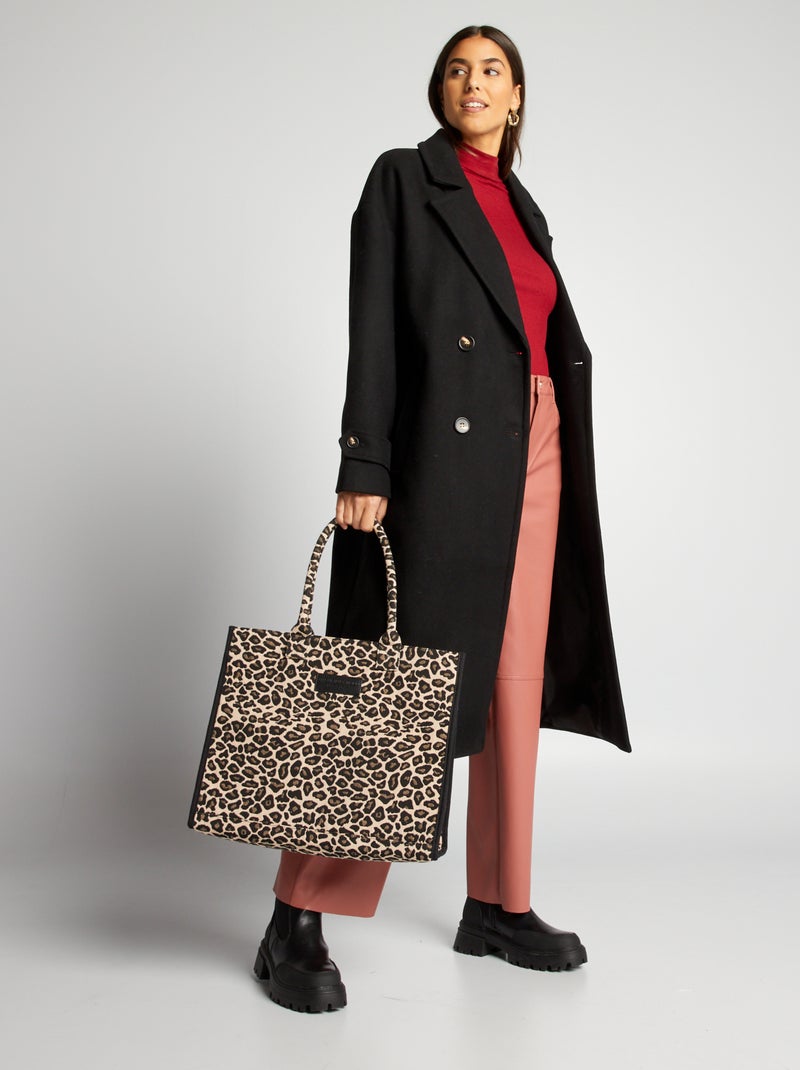 Manteau long noir - Kiabi