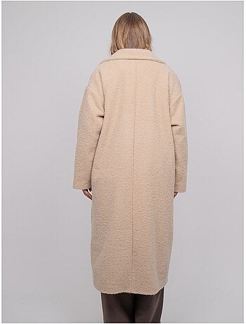 Manteau long oversize maille bouclée uven