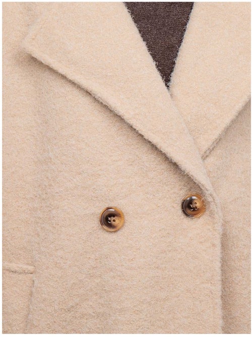 Manteau long oversize maille bouclée uven - Kiabi Manteau long oversize maille bouclée uven - Kiabi