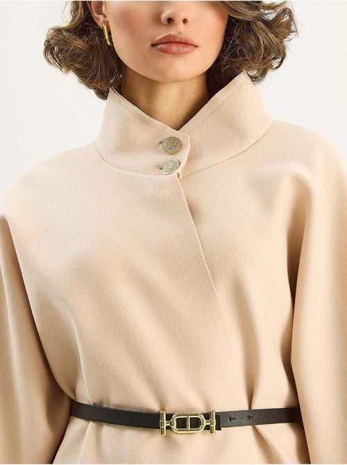 Manteau long texturé avec fermeture à boutons lucci - Kiabi