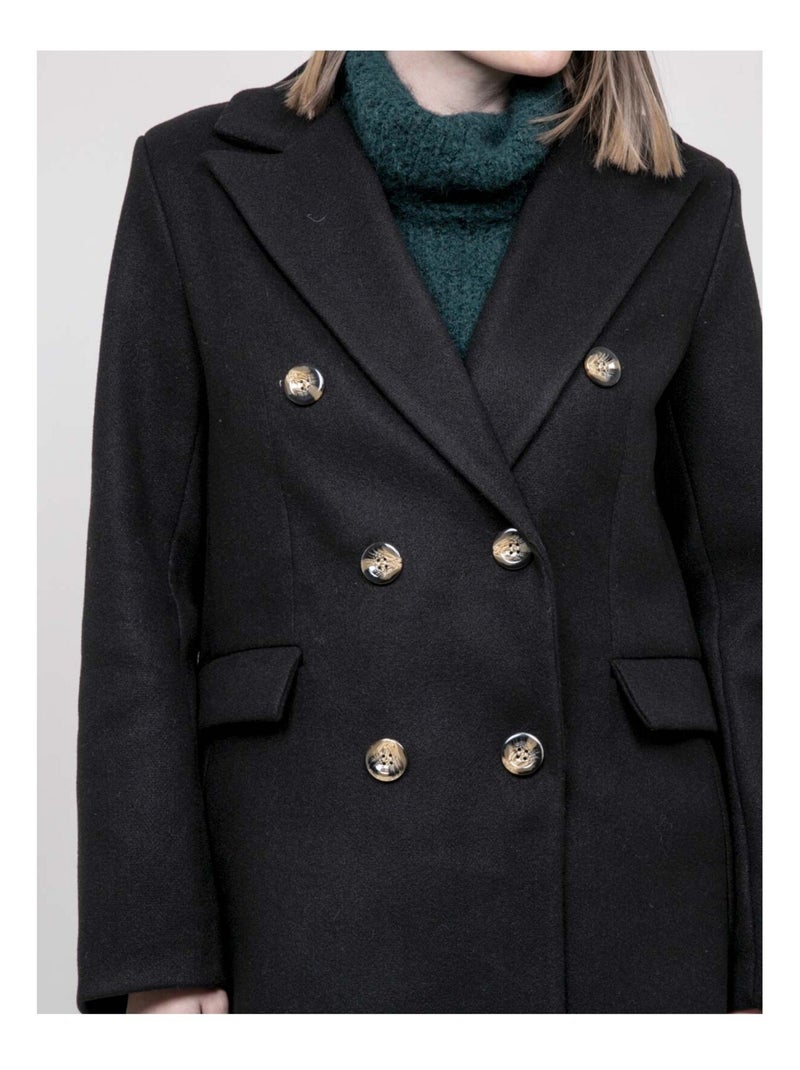 Manteau long umbriel Noir - Kiabi