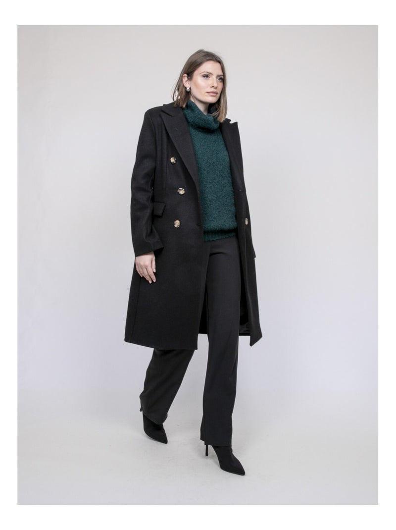 Manteau long umbriel Noir - Kiabi