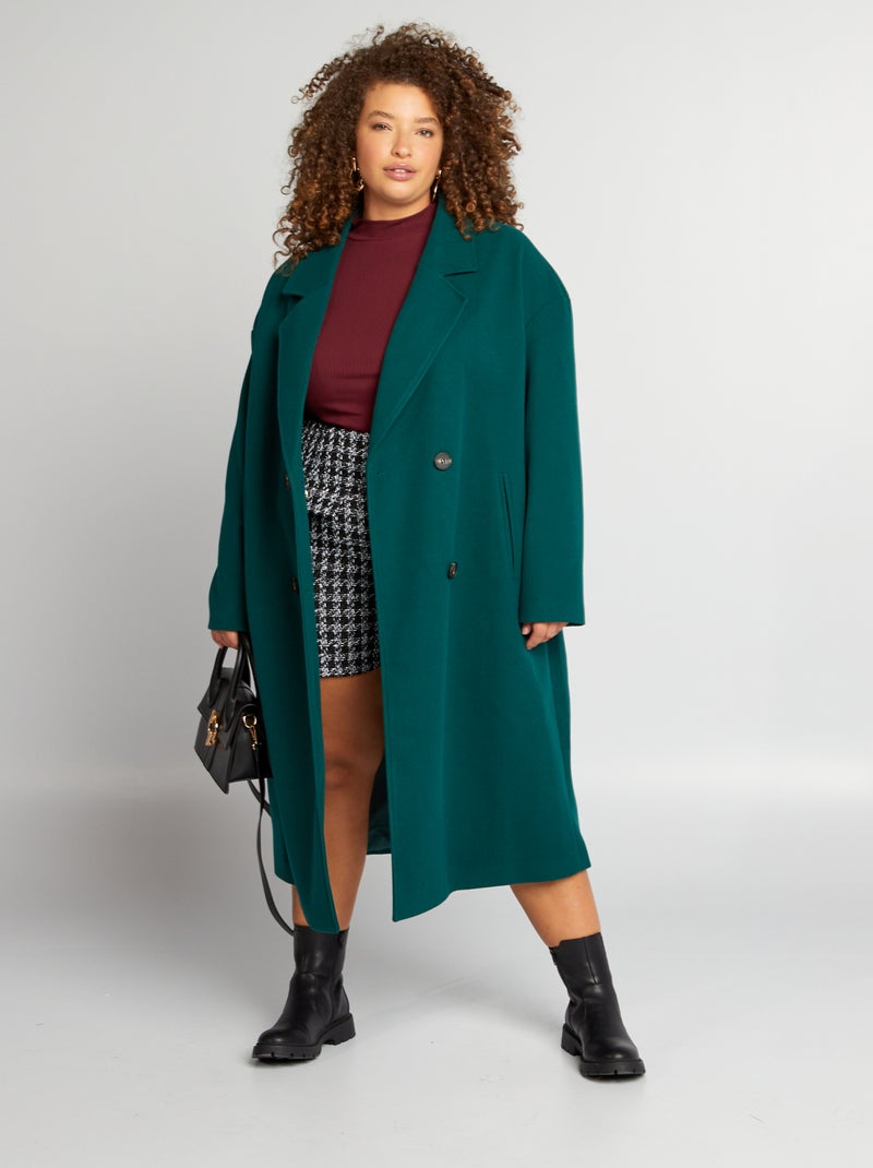 Manteau long Vert - Kiabi