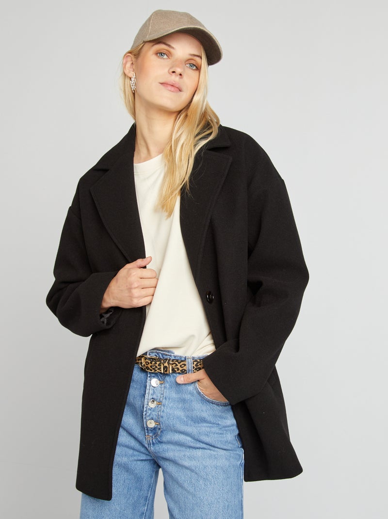 Manteau Noir Kiabi Manteau Style Peignoir Manteau Mi-long Effet