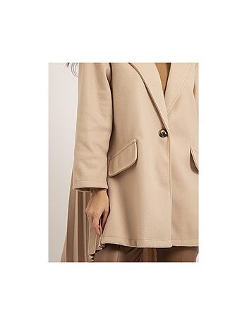 Manteau mi-long plissé ulbad