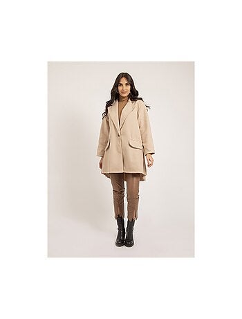 Manteau mi-long plissé ulbad