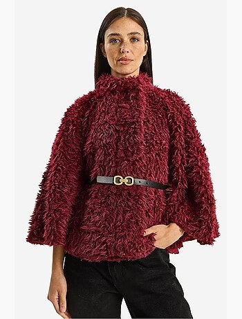 Manteau oversize texturé avec col veste lucci
