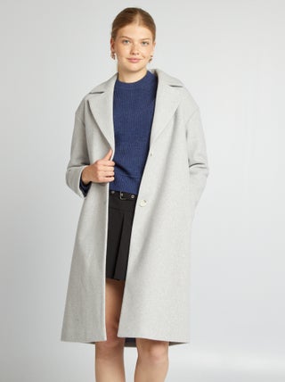 Manteau type lainage long