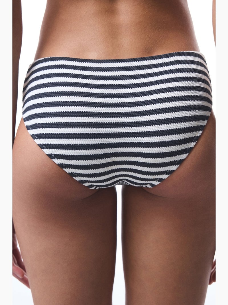 Marbel hipster gestreepte bikinibroekje penti Blauw Wit - Kiabi