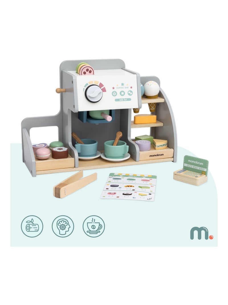 Marchande bois glacière avec tableau magnétique, machine à café +70 pièces N/A - Kiabi