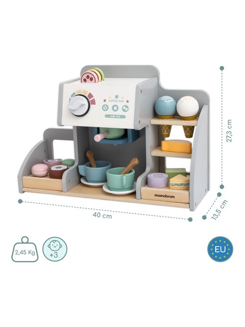 Marchande bois glacière avec tableau magnétique, machine à café +70 pièces - Kiabi Marchande bois glacière avec tableau magnétique, machine à café +70 pièces - Kiabi