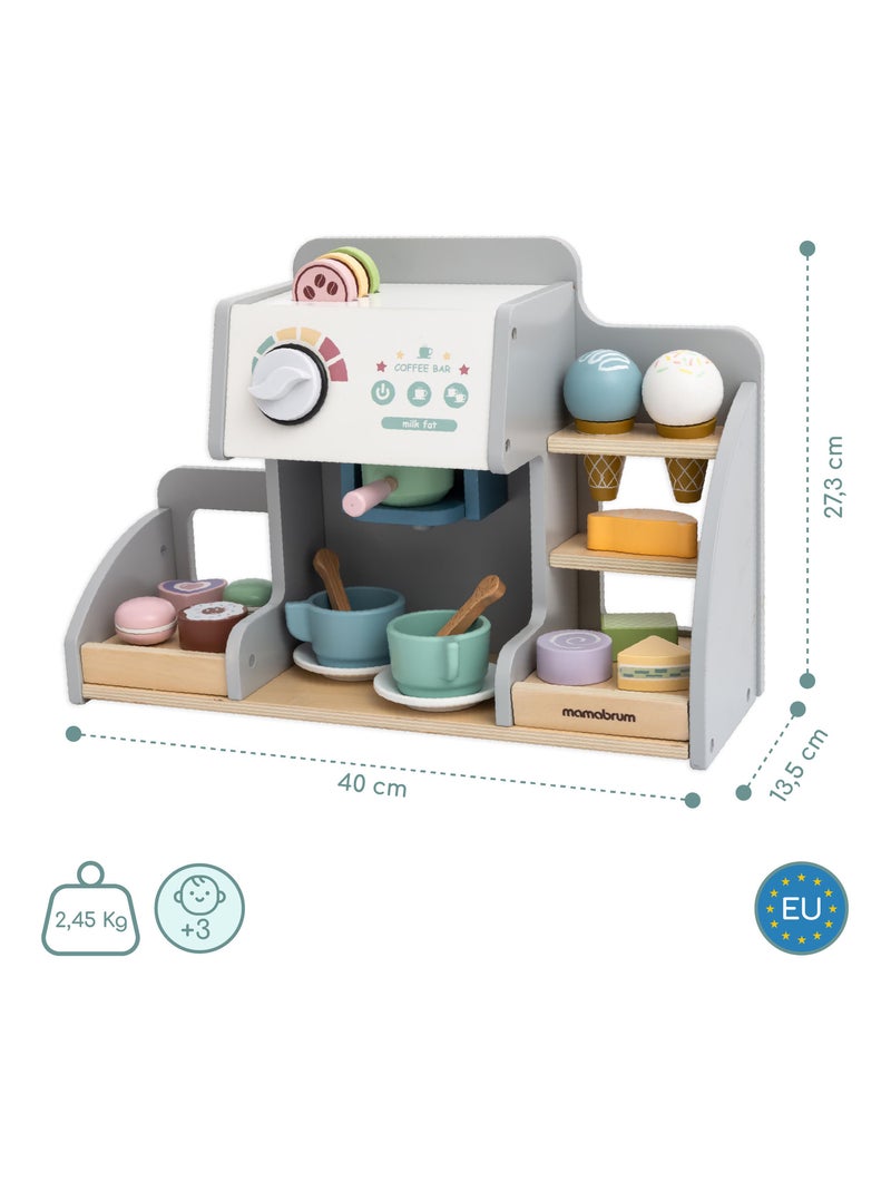 Marchande bois glacière avec tableau magnétique, machine à café +70 pièces N/A - Kiabi