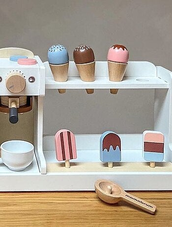 Marchande de jeu bois machine à café et à glace mamabrum