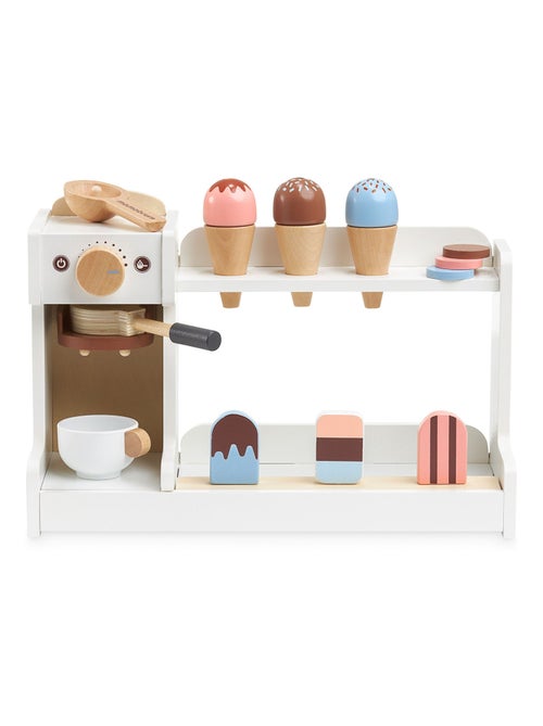 Marchande de jeu bois machine à café et à glace mamabrum - Kiabi Marchande de jeu bois machine à café et à glace mamabrum - Kiabi