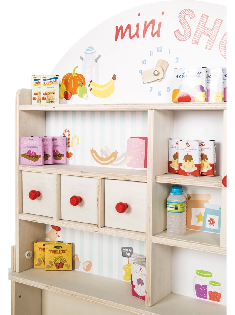 Marchande en bois + caisse enregistreuse et accessoires 'Minishop' ROBA Multicolore - Kiabi