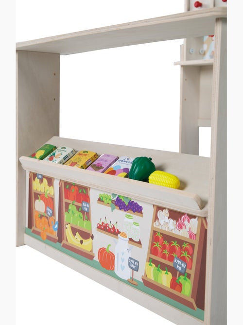 Marchande en bois + caisse enregistreuse et accessoires 'Minishop' ROBA - Kiabi