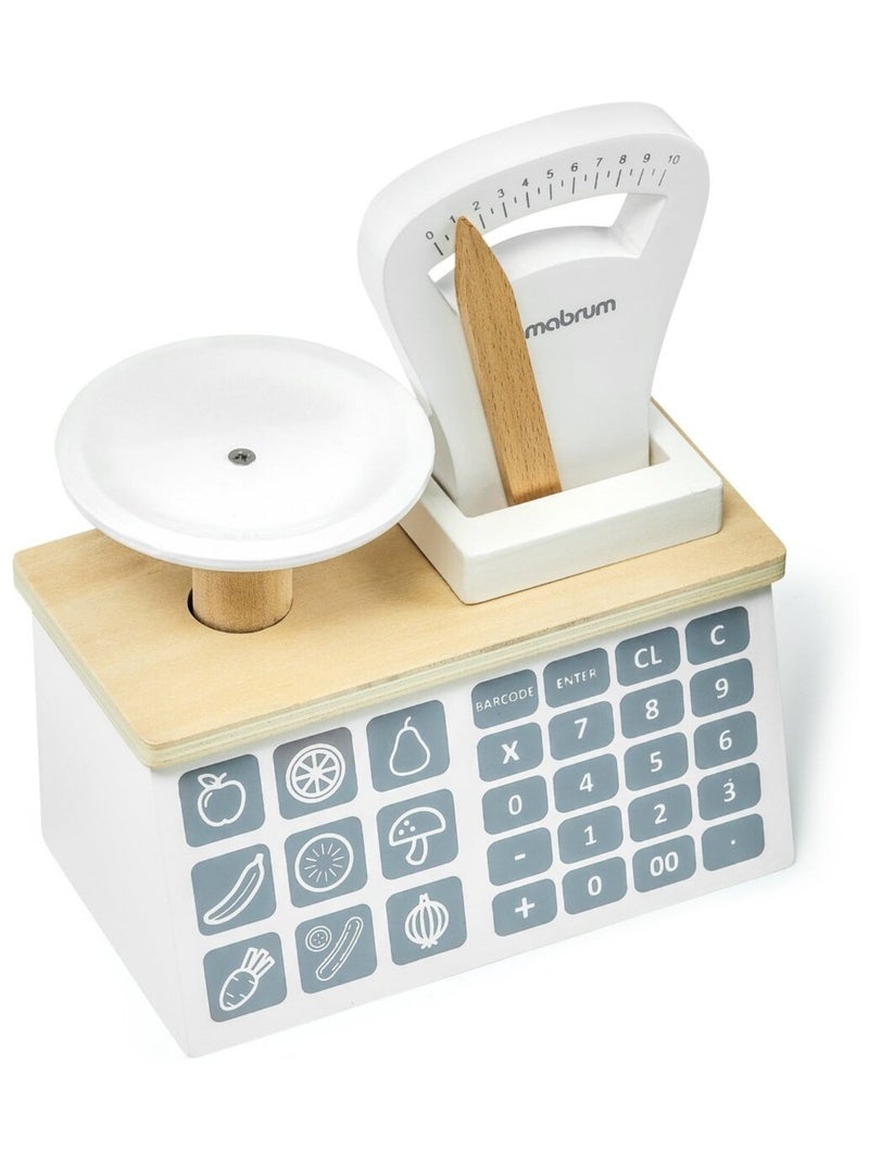 Marchande en bois stand de vente avec balance mamabrum N/A - Kiabi