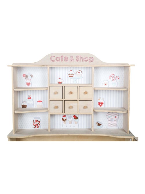 Marchande enfant en bois avec caisse enregistreuse et accessoires 'Café & Shop' ROBA - Kiabi