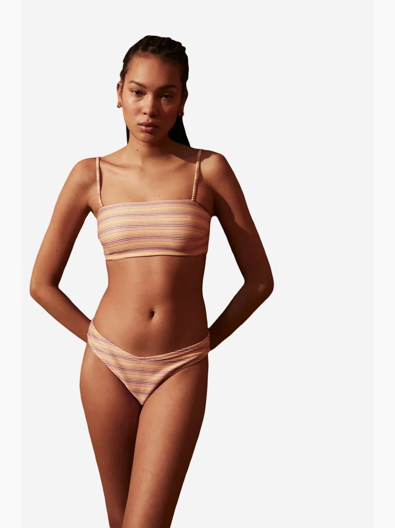 Margot gestreepte bikinislip penti Wit - Kiabi