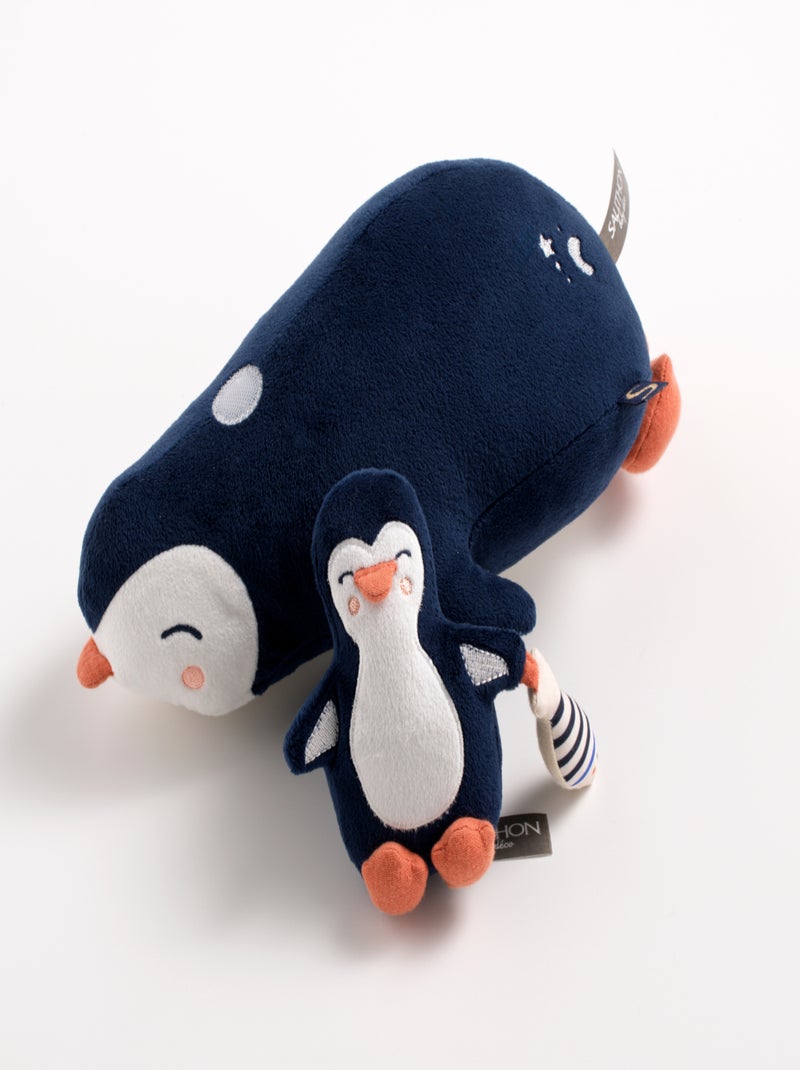 Marineblauwe pinguïnknuffel Blauw - Kiabi