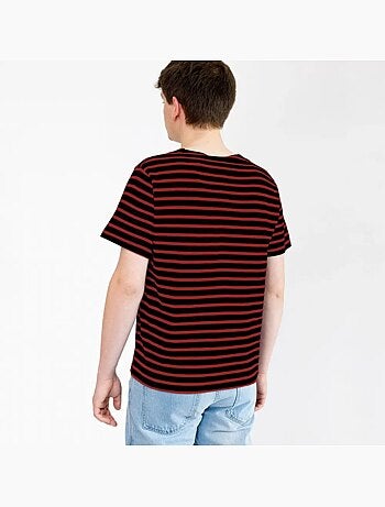 Marinière 'Breizh Océan' Homme ou Femme, T-shirt rayé mixte manches courtes