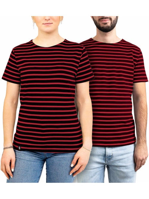 Marinière 'Breizh Océan' Homme ou Femme, T-shirt rayé mixte manches courtes - Kiabi