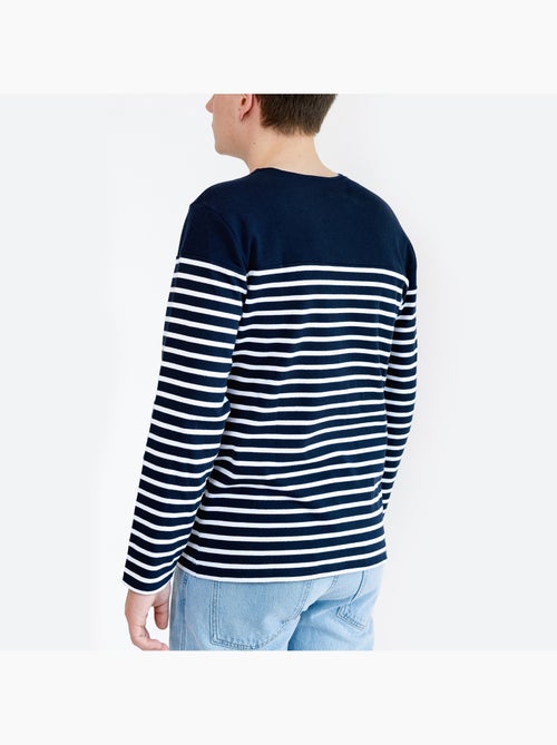 Marinière 'Breizh Océan', T-Shirt rayé Manches Longues, épais en Coton Bio - Mixte, Homme ou Femme - Kiabi Marinière 'Breizh Océan', T-Shirt rayé Manches Longues, épais en Coton Bio - Mixte, Homme ou Femme - Kiabi