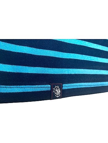 Marinière 'breizh océan', t-shirt rayé mixte épais en coton bio, homme ou femme