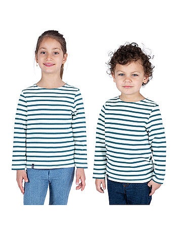 Marinière coton Bio 'Breizh Océan' T-Shirt rayé épais mixte, garçon ou fille