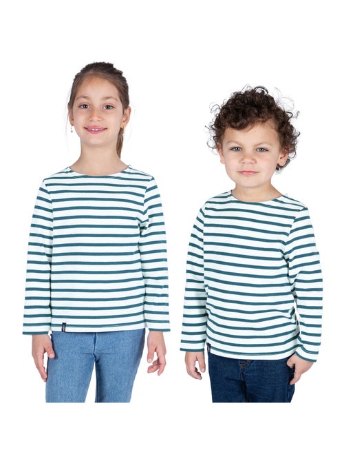 Marinière coton Bio 'Breizh Océan' T-Shirt rayé épais mixte, garçon ou fille - Kiabi