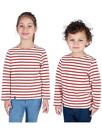 Marinière coton Bio 'Breizh Océan' T-Shirt rayé épais mixte, garçon ou fille