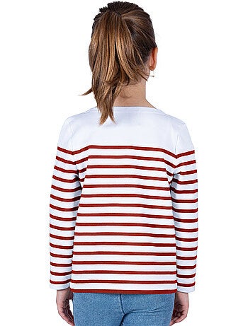 Marinière Coton BIO 'Breizh Océan', Tee Shirt Enfant Garcon ou Fille Manches Longues