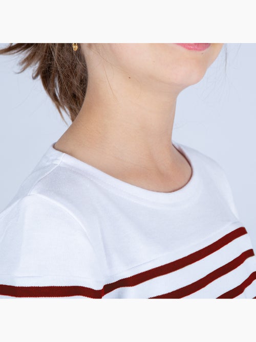 Marinière Coton BIO 'Breizh Océan', Tee Shirt Enfant Garcon ou Fille Manches Longues - Kiabi