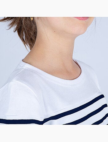 Marinière Coton BIO 'Breizh Océan', Tee Shirt Enfant Garcon ou Fille Manches Longues