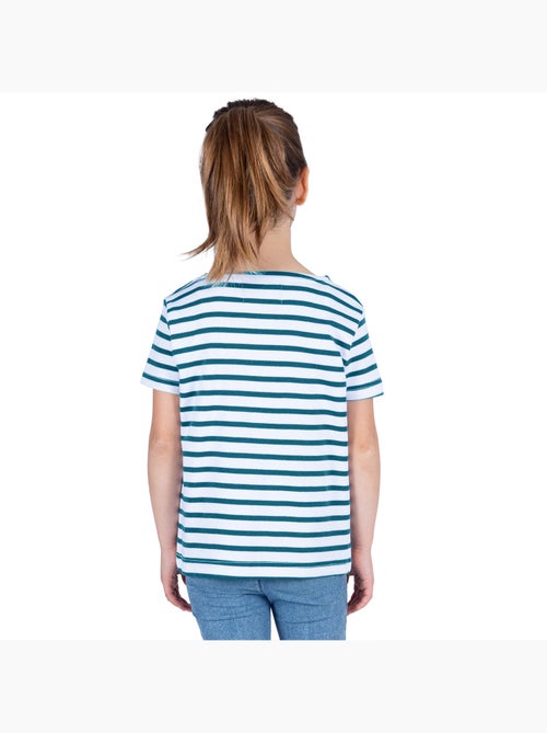 Marinière Coton BIO manches courtes 'Breizh Océan', tee shirt enfant mixte - Kiabi Marinière Coton BIO manches courtes 'Breizh Océan', tee shirt enfant mixte - Kiabi