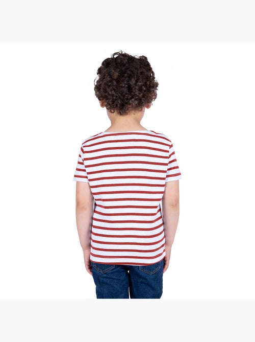 Marinière Coton BIO manches courtes 'Breizh Océan', tee shirt enfant mixte - Kiabi Marinière Coton BIO manches courtes 'Breizh Océan', tee shirt enfant mixte - Kiabi