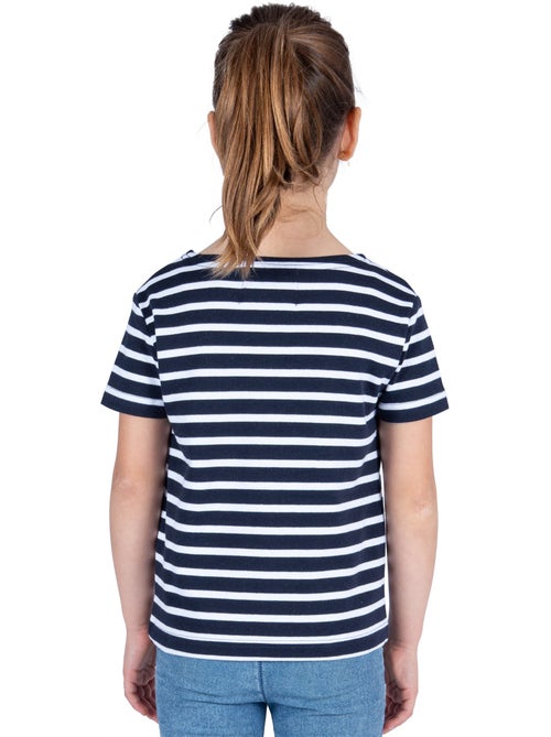 Marinière Coton BIO manches courtes 'Breizh Océan', tee shirt enfant mixte - Kiabi Marinière Coton BIO manches courtes 'Breizh Océan', tee shirt enfant mixte - Kiabi