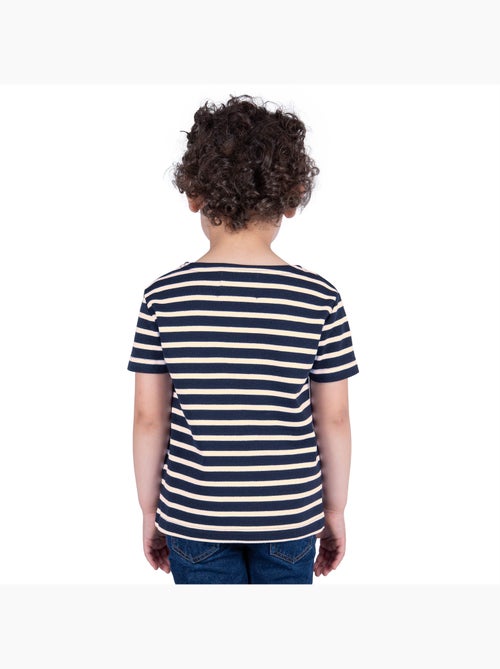 Marinière Coton BIO manches courtes 'Breizh Océan', tee shirt enfant mixte - Kiabi Marinière Coton BIO manches courtes 'Breizh Océan', tee shirt enfant mixte - Kiabi
