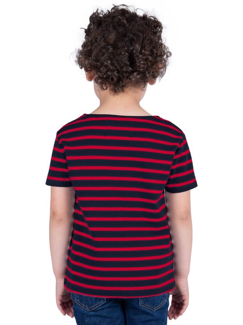 Marinière Coton BIO manches courtes 'Breizh Océan', tee shirt enfant mixte - Kiabi Marinière Coton BIO manches courtes 'Breizh Océan', tee shirt enfant mixte - Kiabi