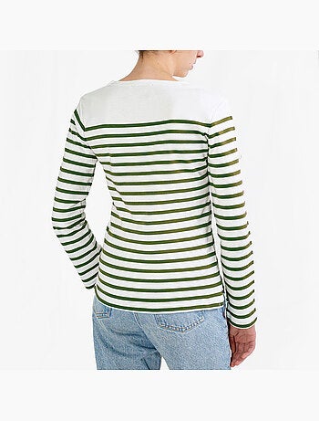 Marinière Femme Coton Bio Épais PIRIAC - Tee Shirt Manches Longues Rayé