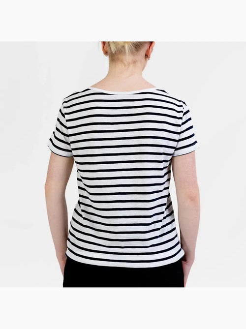 Marinière Manches Courtes 'Breizh Océan', T-shirt Été, 100% Coton léger - Kiabi
