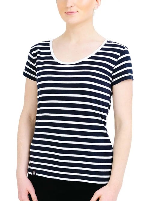 Marinière Manches Courtes 'Breizh Océan', T-shirt Été, 100% Coton léger - Kiabi Marinière Manches Courtes 'Breizh Océan', T-shirt Été, 100% Coton léger - Kiabi
