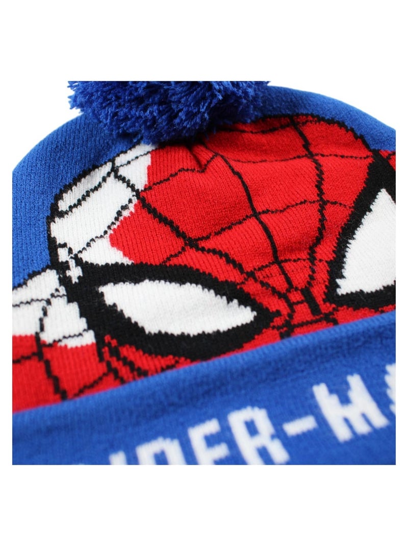 Marvel - Bonnet garçon avec pompon à imprimé Bleu - Kiabi