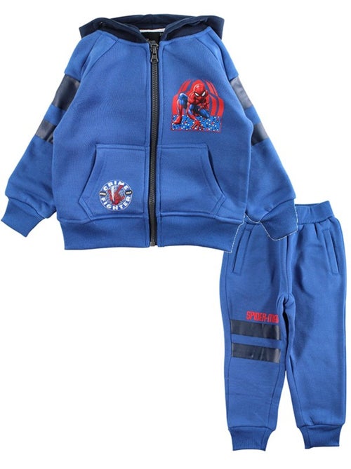 Marvel - Joggingpak set jongen jas met capuchon en broek bedrukt - Kiabi